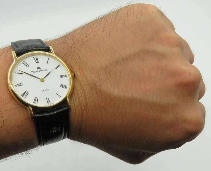 Maurice Lacroix gold plated Mens Dress Watch  with original box and papers