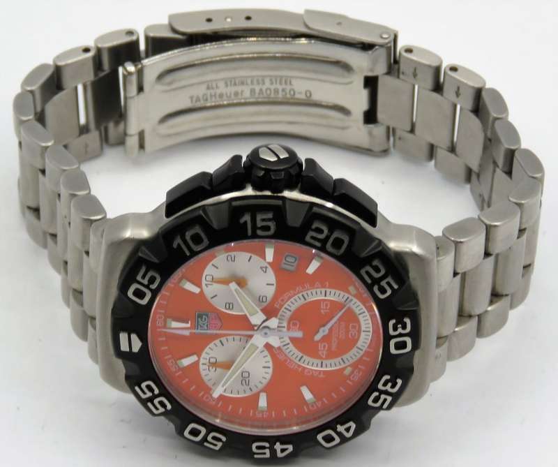 Tag Heuer Formula 1 Professional 200m Chronograph Orange Dial 41mm Ref:CAH 1113