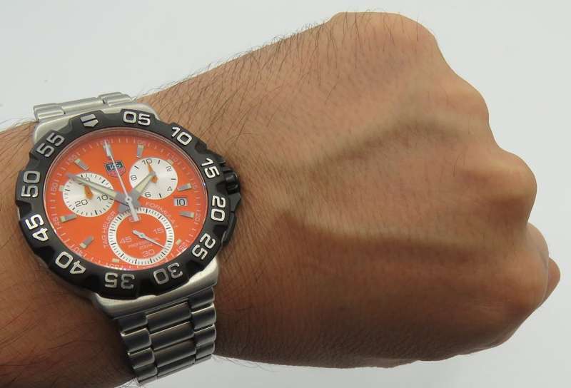 Tag Heuer Formula 1 Professional 200m Chronograph Orange Dial 41mm Ref:CAH 1113