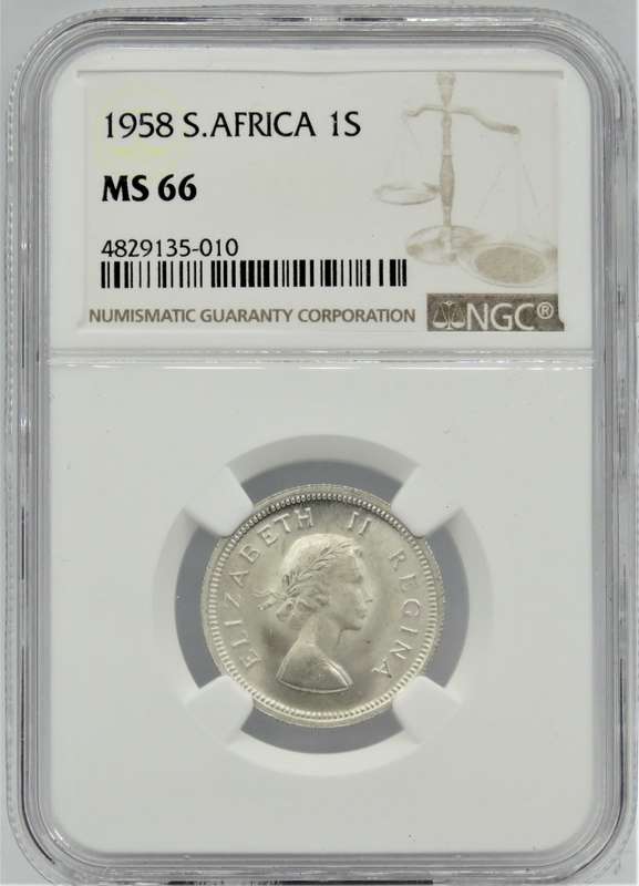 1958  Shilling NGC Graded MS66-FINEST KNOWN