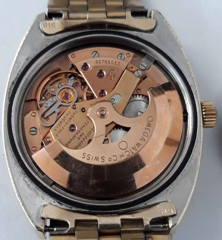 "RESERVED FOR NKB68" Omega Constellation cal.751 day/date with linen dial and Omega box