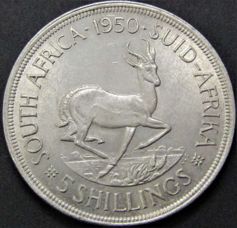 1950  Union of South Africa 5 Shillings *UNC*