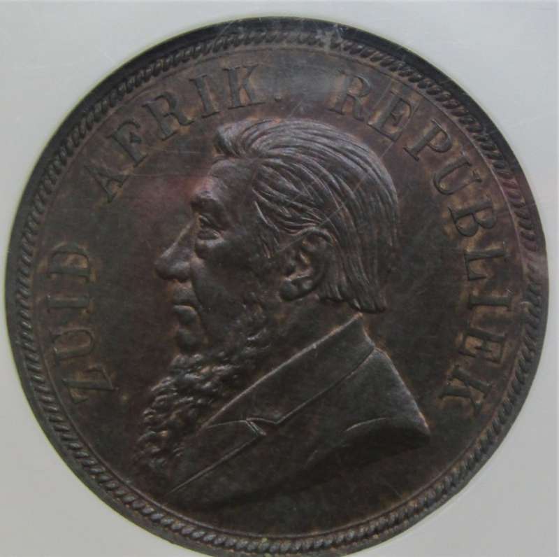 1892  ZAR Penny NGC Graded MS61BN