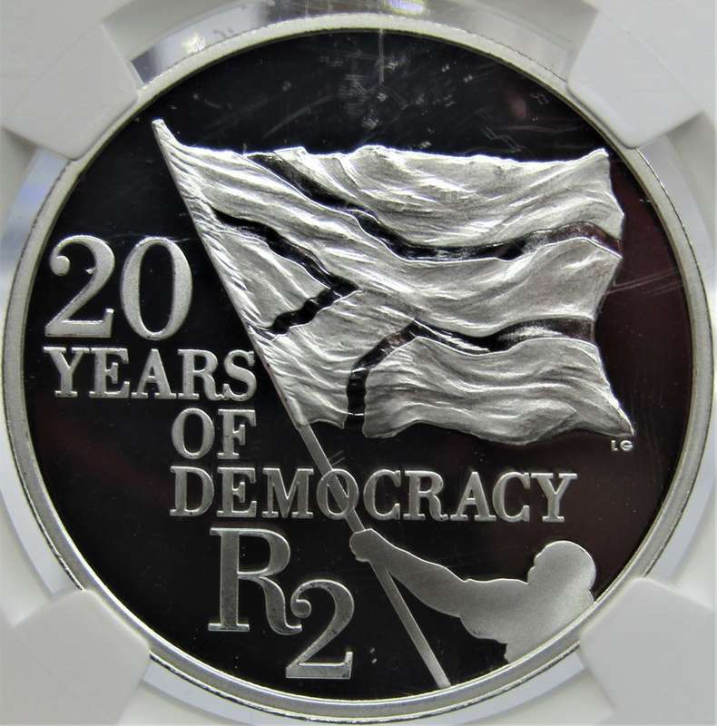2014 20 Years of Democracy Silver R2 NGC Graded PF70 Ultra Cameo-FINEST KNOWN