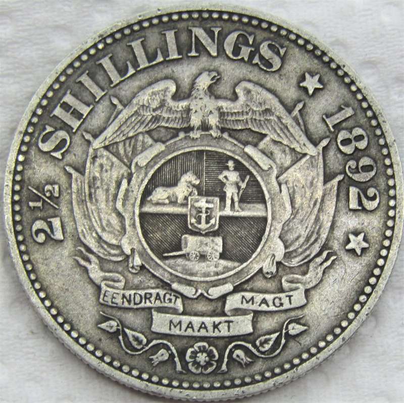 1892 ZAR 2 1/2 Shillings