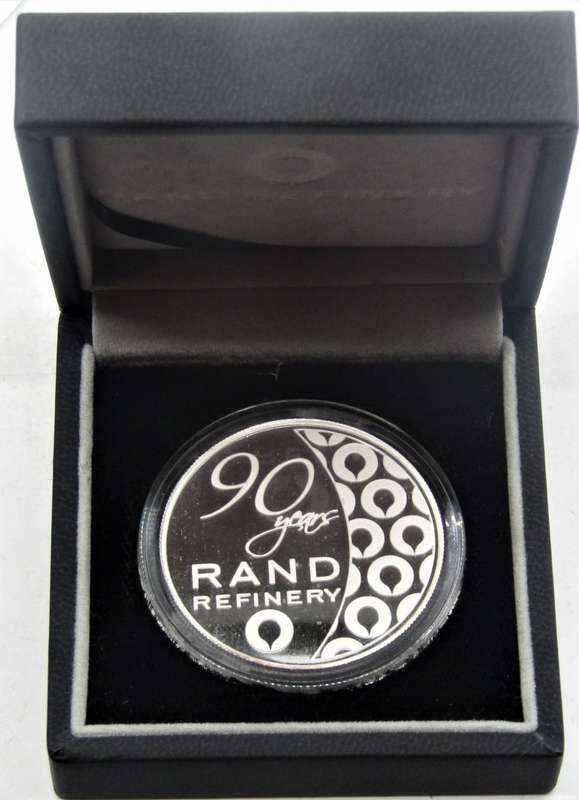 Rand Refinery 90 Years Proof medallion