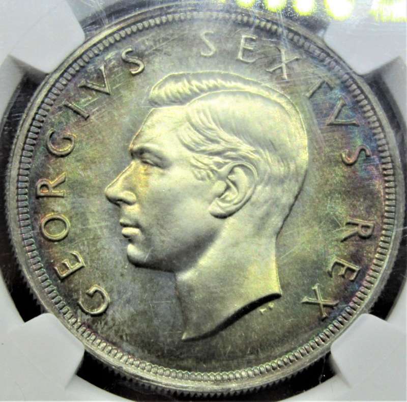 1949 Union of South Africa 5 Shillings NGC Graded PF67-SPECTACULAR FINEST KNOWN