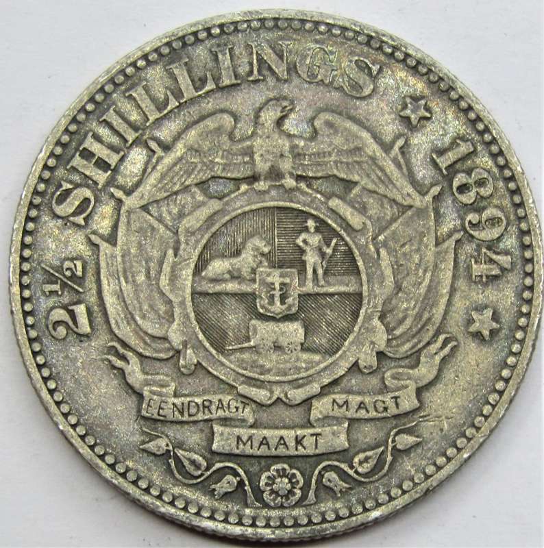 1894 ZAR 2 1/2  Shillings