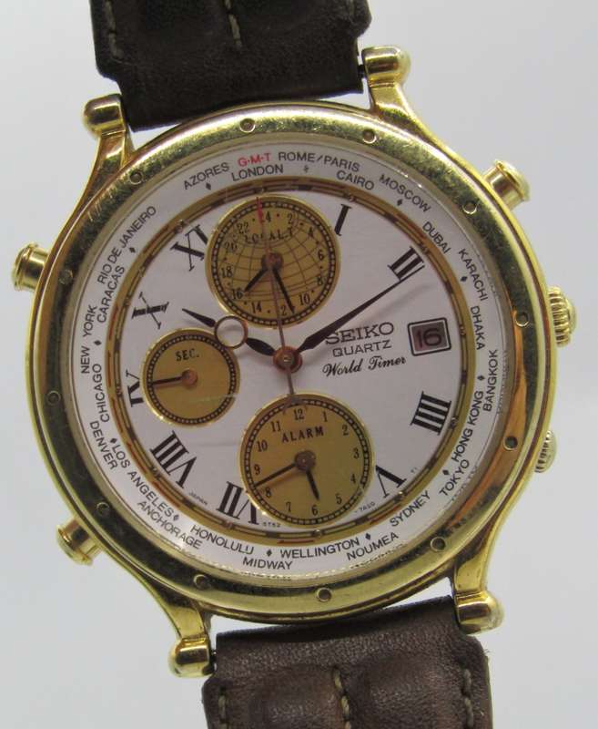 Seiko World Timer Alarm Ref:5T52-7A10
