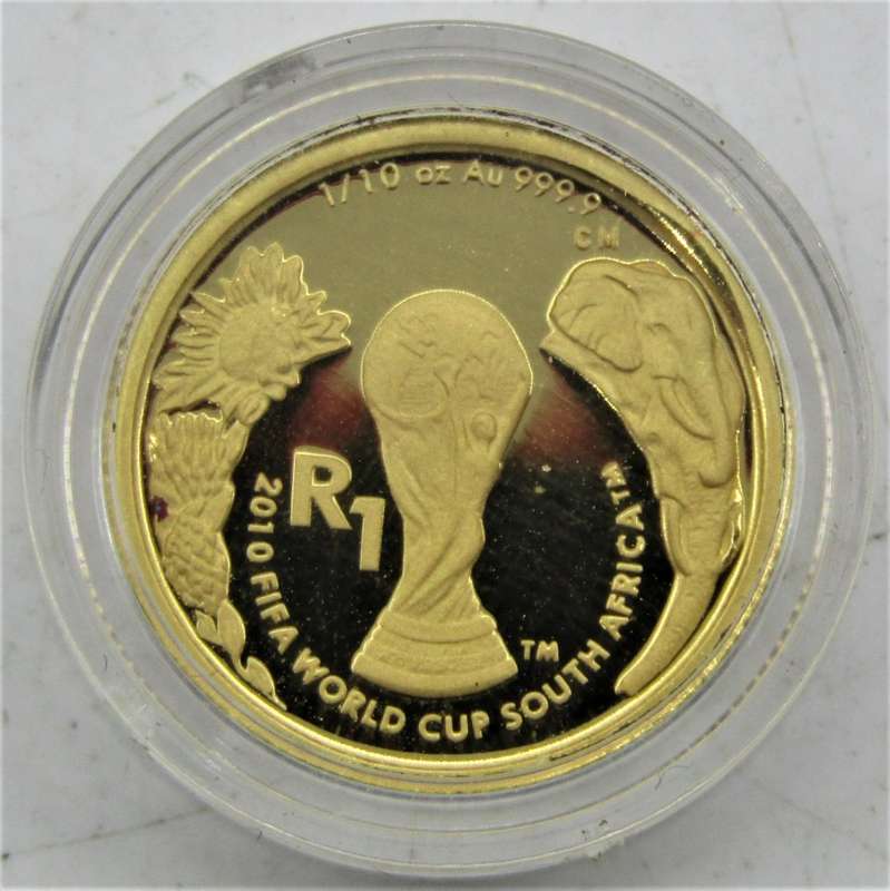 FIFA 2010 1/10 Ounce 999.9 FINE GOLD R1  with Original box and COA