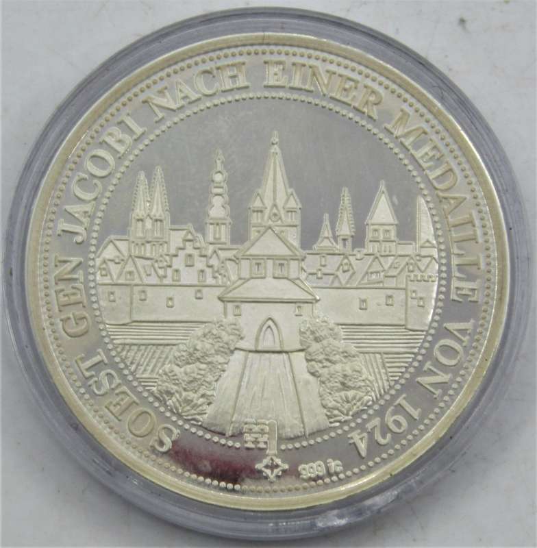 Beautiful Fine Silver German commemorative Proof medallion 15 grams 999 BOX +COA