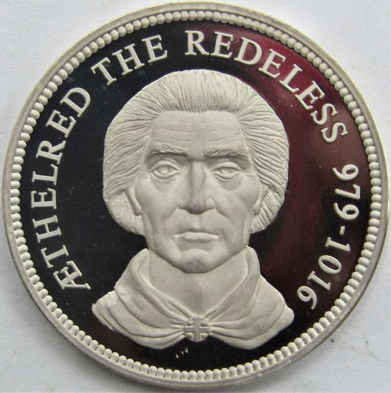 3x Beautiful Proof Cameo 999 Silver medallions "Æthelred the Redeless 979-1016" 60g fine silver!!