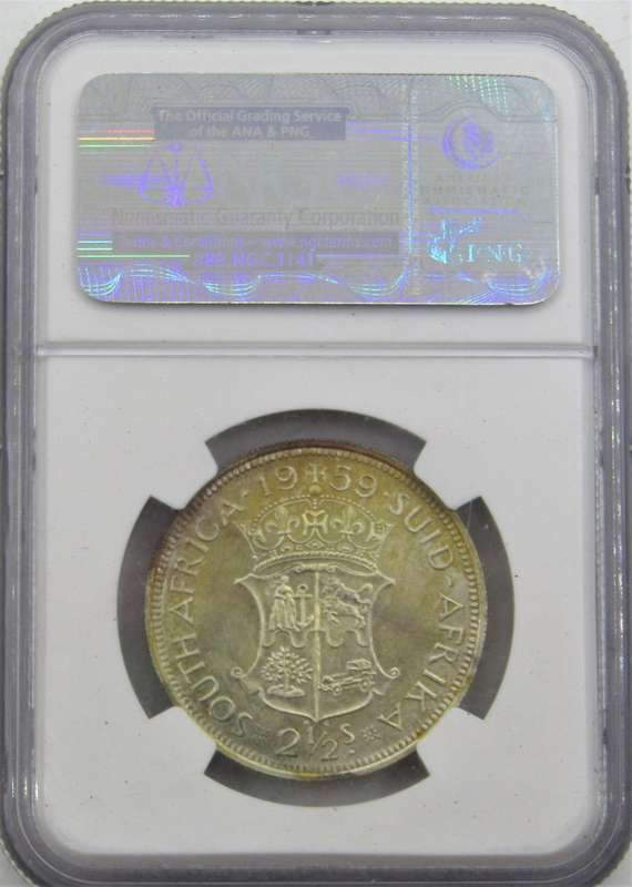 1959 Union of South Africa 2 Shillings NGC Graded Proof 65