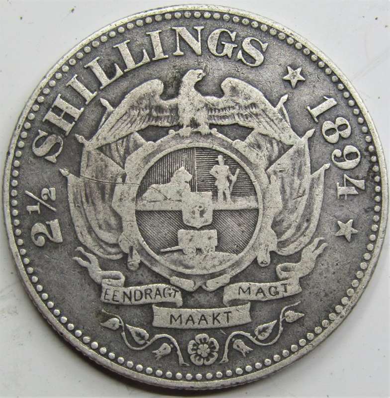 1894 ZAR 2 1/2  Shillings