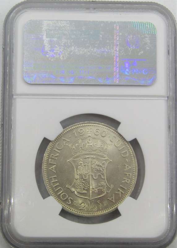 1960 Union of South Africa 2 1/2  Shillings NGC Graded MS63