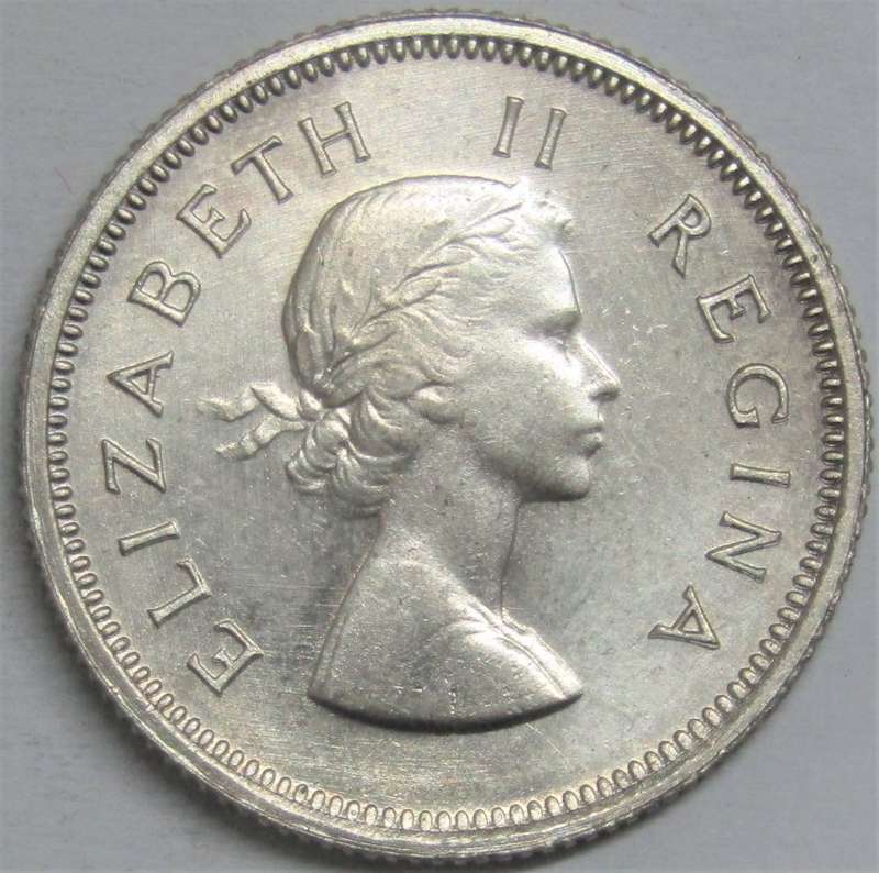 1954 Union of South Africa Shilling "Mint State"