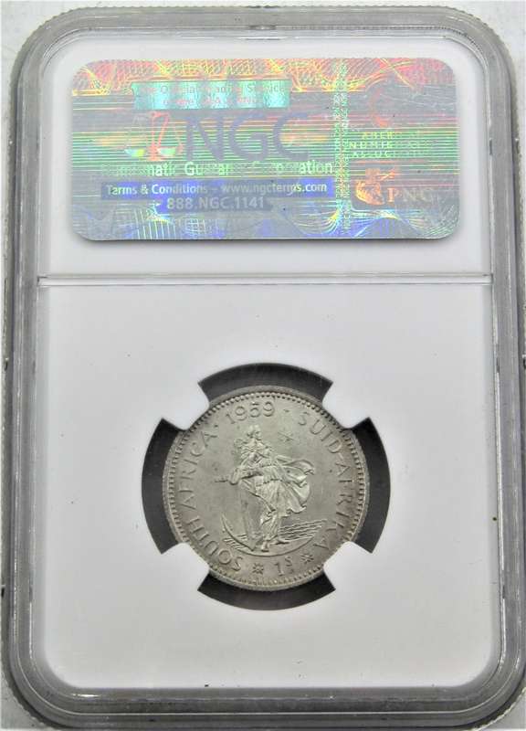 1959 Union of South Africa Shilling NGC Graded MS62