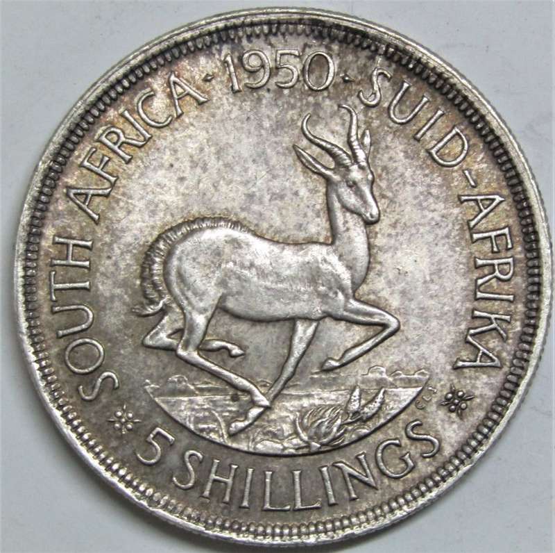 1950 Union of South Africa 5 Shillings *UNC *