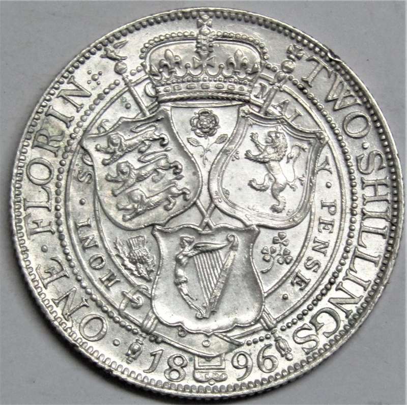 1896 Great Britain Victorian 2 Shillings ( Mint State)
