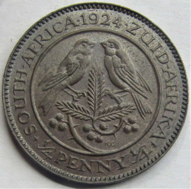 1924 Union of South Africa Quarter Penny (Farthing) in Mint State condition