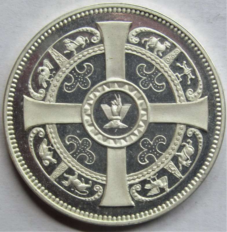Beautiful Proof Cameo 999 Silver medallion "Edward The Martyr 975-979" 20g fine silver