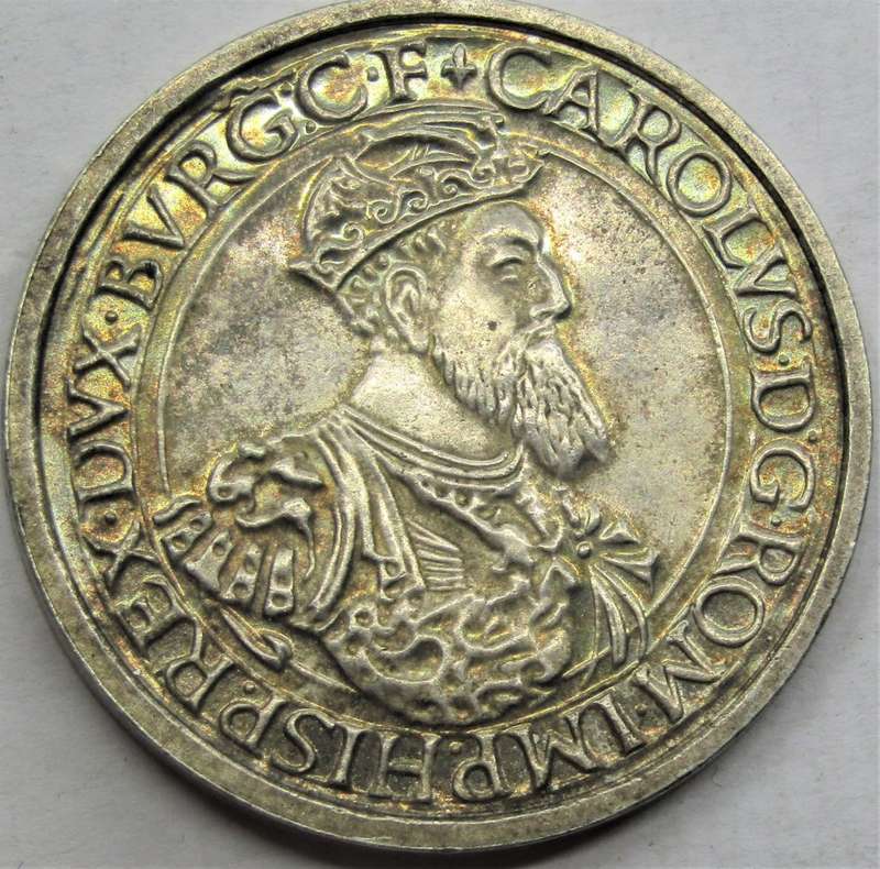 1987 BELGIUM 5 ECU SILVER Commemorative Medallion "CHARLES V 30th ANN. TREATY OF ROME"