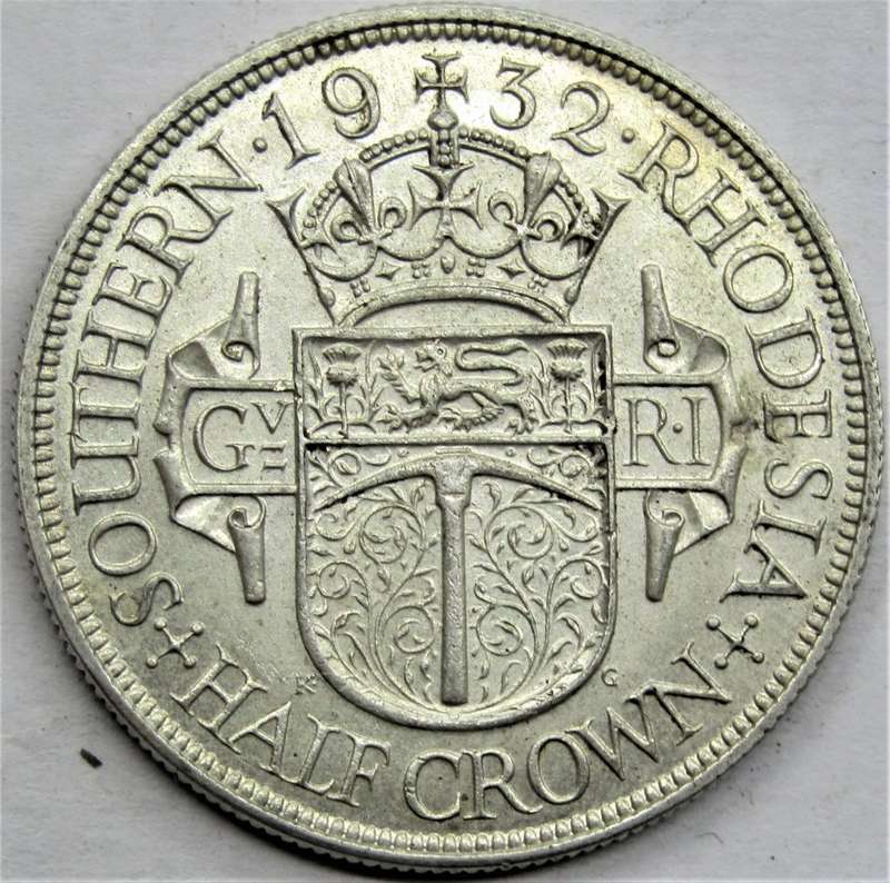 1932 Southern Rhodesia Half Crown (Mint State)