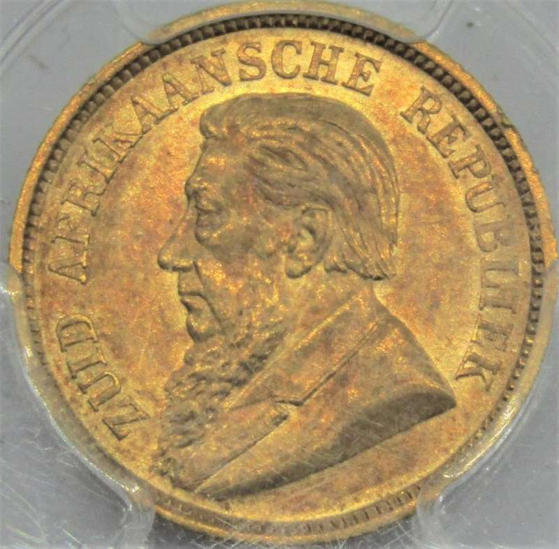 1895 ZAR 1/2 Pond PCGS Graded AU53