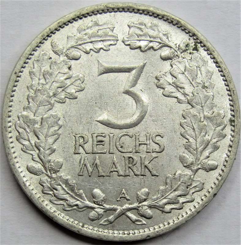Germany - Weimar Republic 3 Reichsmark 1925A