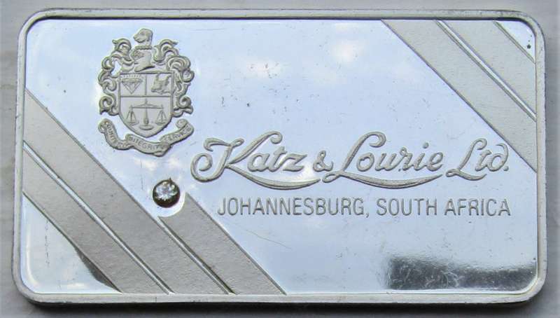 Sterling Silver Proof medallion with diamond