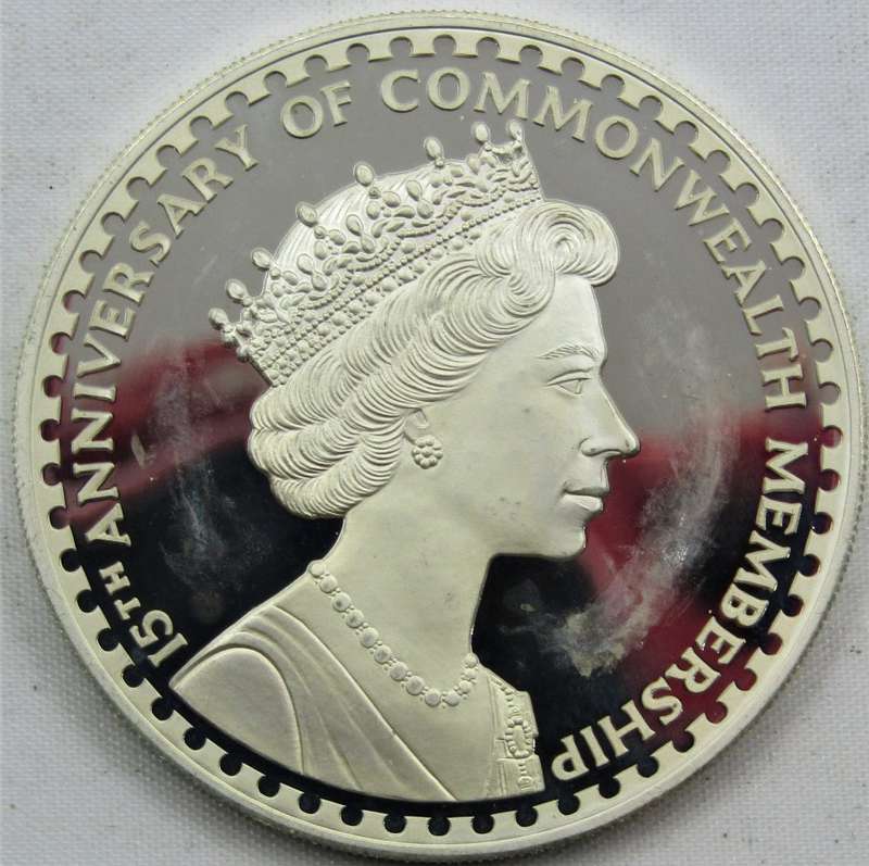 1981 Lesotho 50 Maloti Proof Silver 1 Ounce Coin