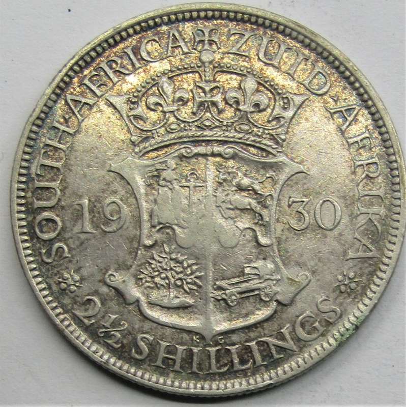 1930 Union of South Africa 2 1/2  Shillings