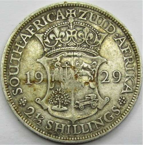 1929 Union of South Africa 2 1/2 Shillings