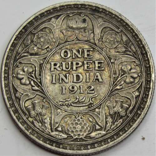 British India 1 Rupee 1912