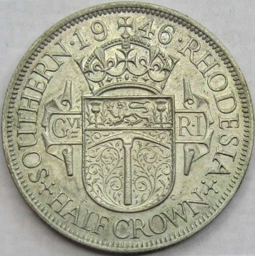 1946 Southern Rhodesia half Crown