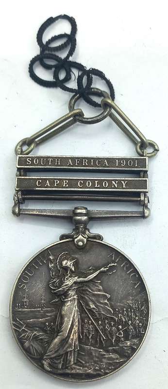 QSA  to TPR J.Mostert Gorringes F.C with 2 bars South Africa 1901/Cape Colony