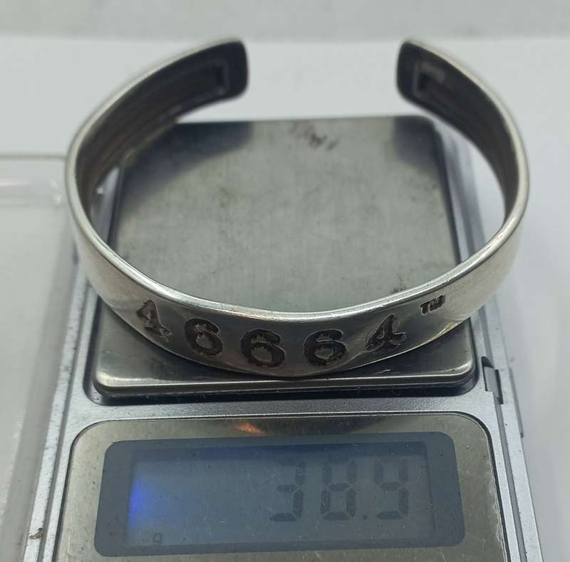 Nelson Mandela 46664 - 1st Edition Silver Bangle