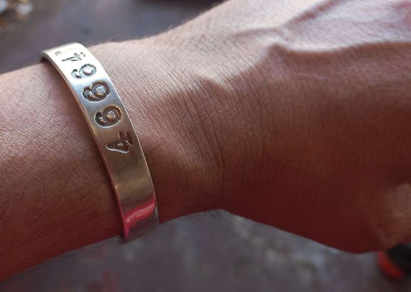 Nelson Mandela 46664 - 1st Edition Silver Bangle
