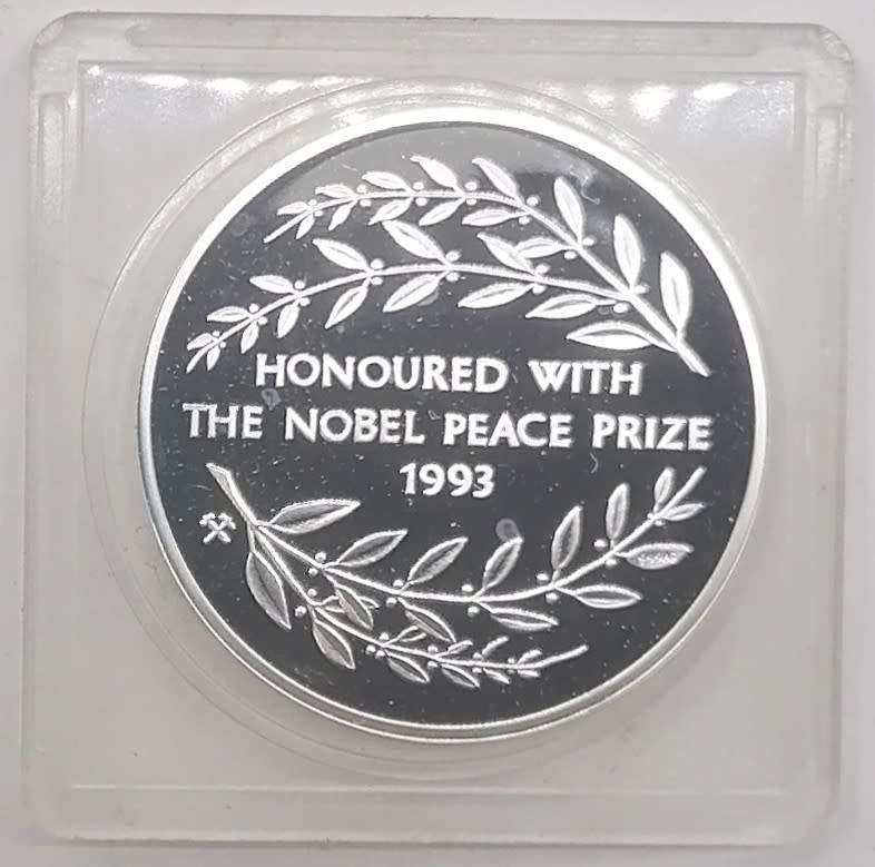 1993 Long Walk To Freedom Mandela Nobel Peace Prize  999 Silver Medallion