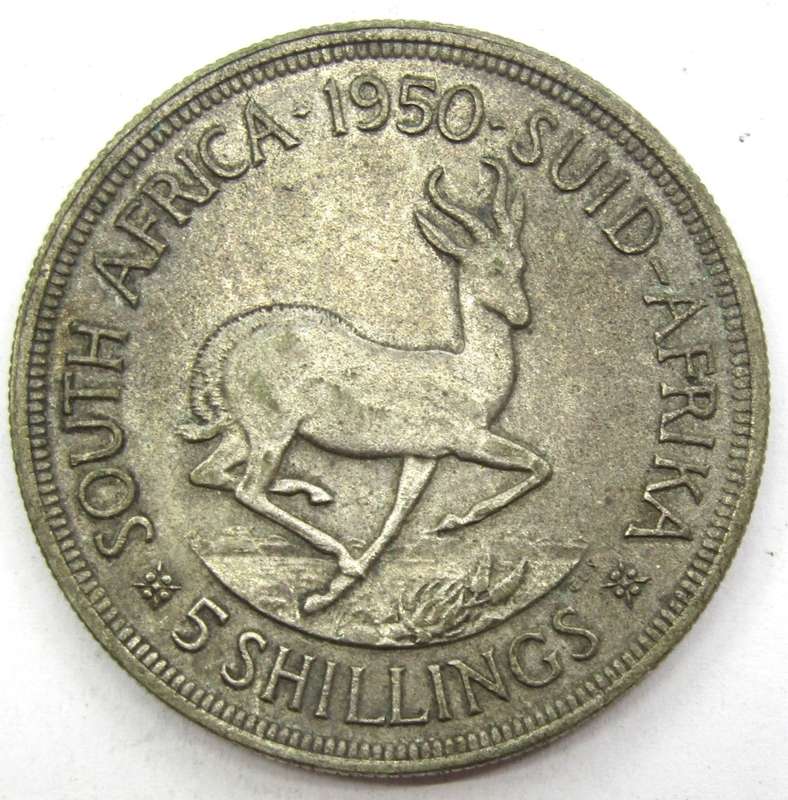 1950 Union of South Africa  5 Shillings
