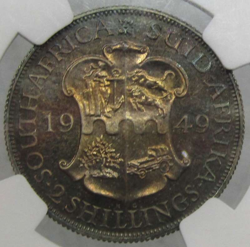 1949 Union of South Africa 2   Shillings NGC PF66-Gorgeous low mintage(800) Beauty