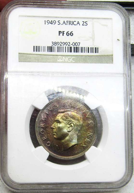 1949 Union of South Africa 2   Shillings NGC PF66-Gorgeous low mintage(800) Beauty