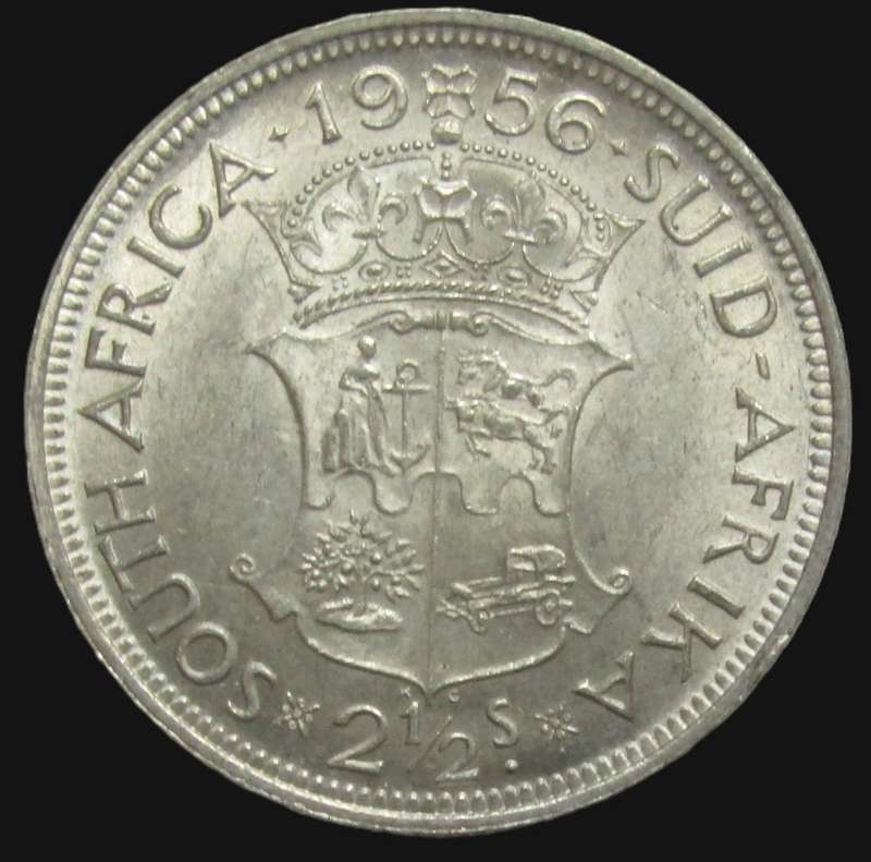 1956 Union of South Africa  2.5 Shillings - UNC