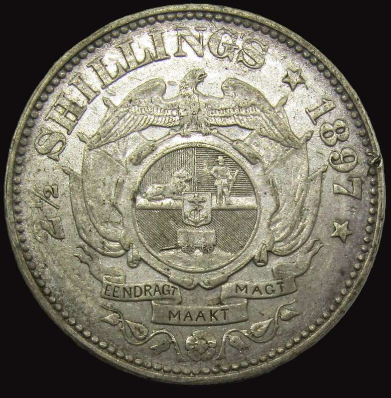 1897 ZAR 2 1/2  Shillings
