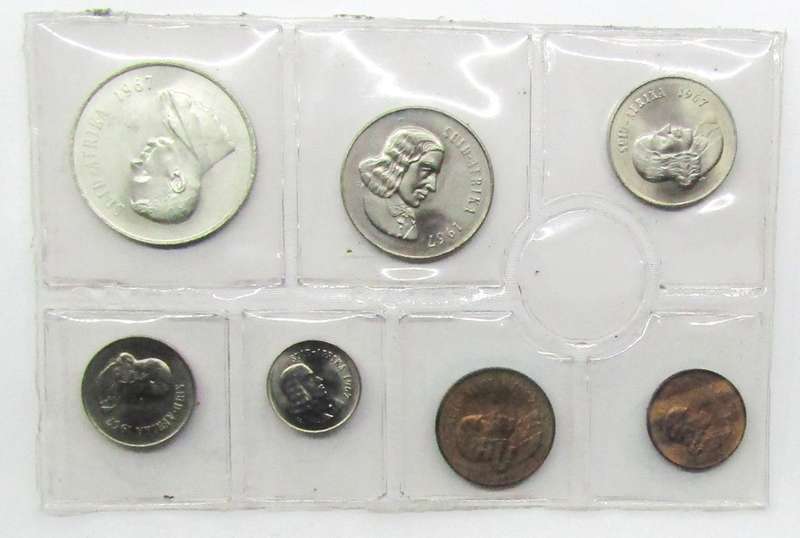 1967 Republic of South Africa Mint  Set with SILVER RAND  unopened as issued AFRIKAANS LEGEND