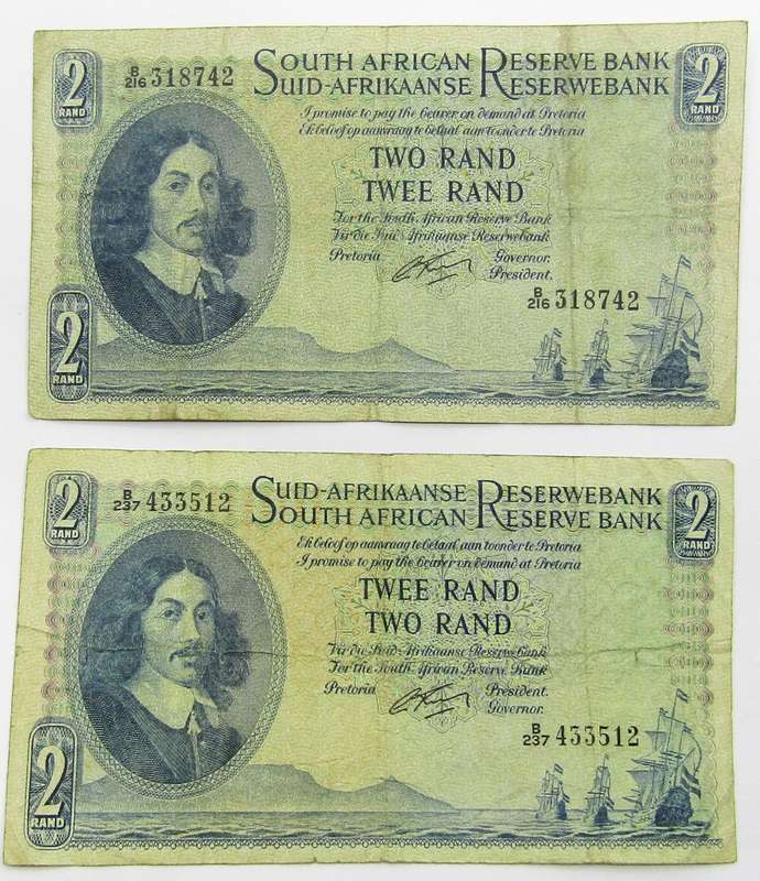 Pair of G.Rissik R2 Notes with both ENG/AFR and AFR/ENG