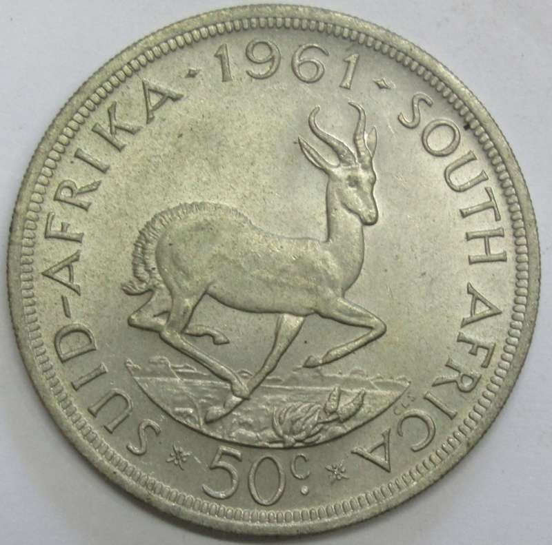 1961 Republic of South Africa 50 Cents-Brilliant UNC-Superb coin
