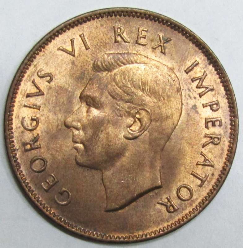 1940 Union of South Africa Penny Brilliant UNC RED