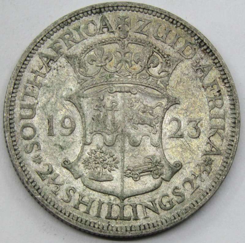 1923 Union of South Africa 2 1/2 Shillings
