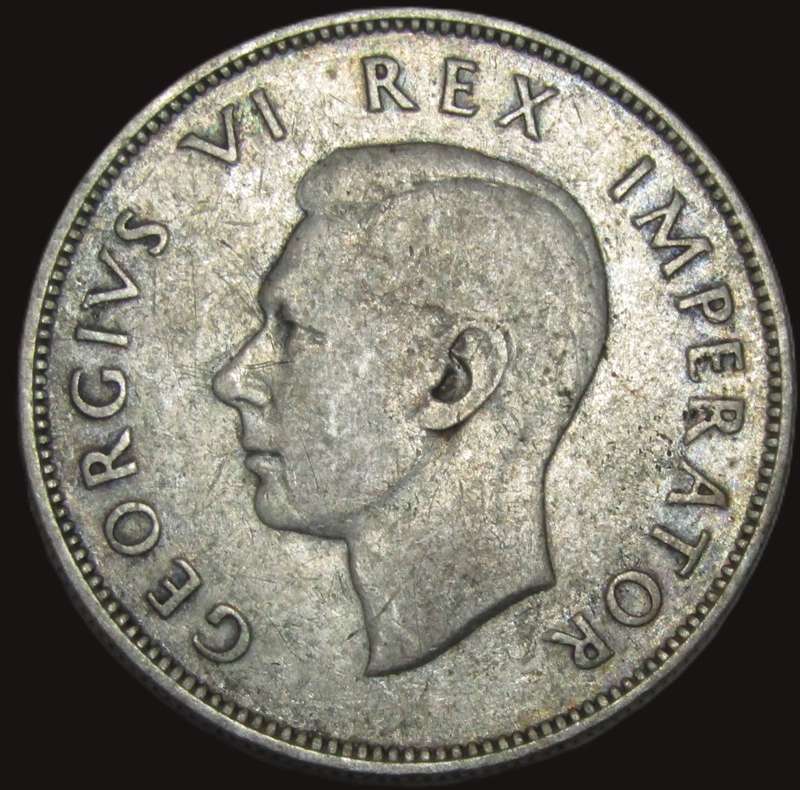 1946 Union of South Africa 2 1/2 Shillings-Mintage of 11000 coins only!